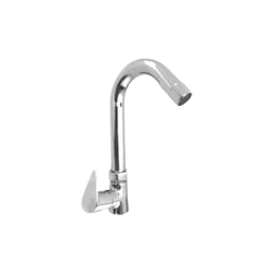 Swan neck pillar cock bathroom fitting