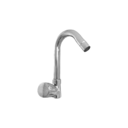 Swan neck pillar cock bathroom fitting