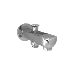 Wall spout button bathroom fitting
