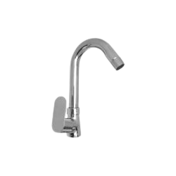 Swan neck pillar cock bathroom fitting