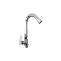 Swan neck pillar cock bathroom fitting