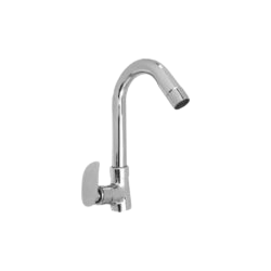 Swan neck pillar cock bathroom fitting