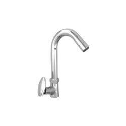 Swan neck pillar cock bathroom fitting