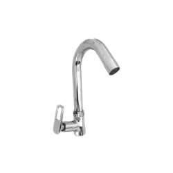 Swan neck pillar cock bathroom fitting