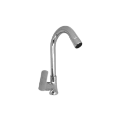 Swan neck pillar cock bathroom fitting