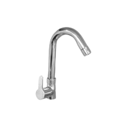 Swan neck pillar cock bathroom fitting