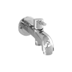 Wall spout button bathroom fitting