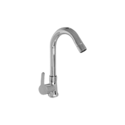 Swan neck pillar cock bathroom fitting
