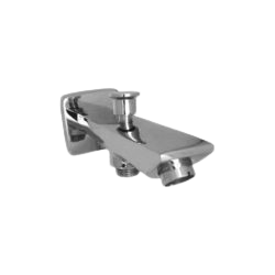 Wall spout button bathroom fitting